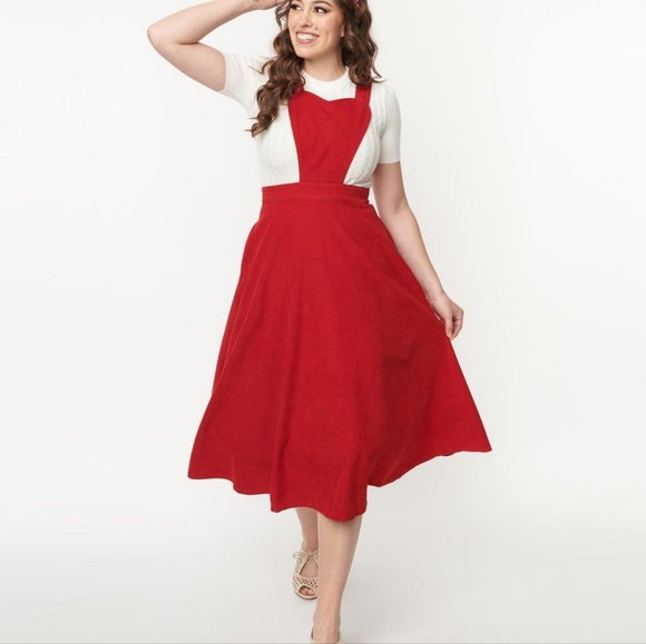 Unique Vintage Dresses & Skirts - Unique Vintage Red Dress